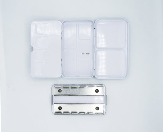 White Travel Tin - 12 Pan Empty Tin