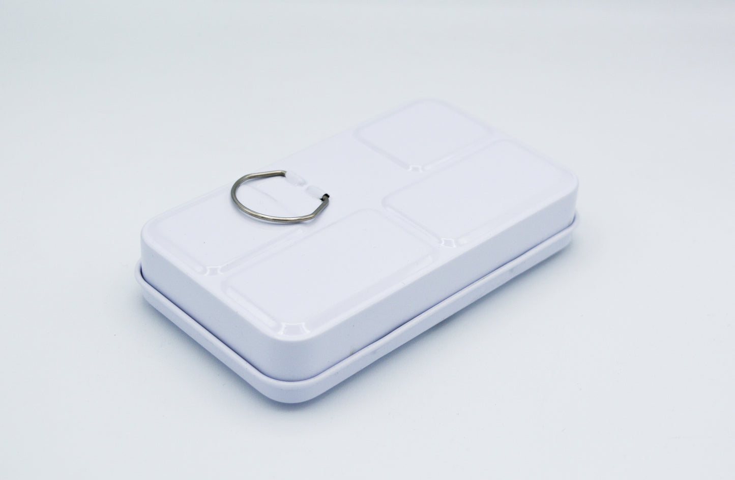 White Travel Tin - 12 Pan Empty Tin
