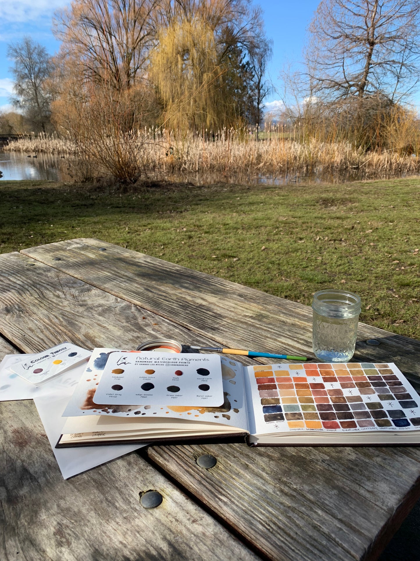 Natural Earth Pigments Dot Card - 6 Colour Watercolour Paint Sampler