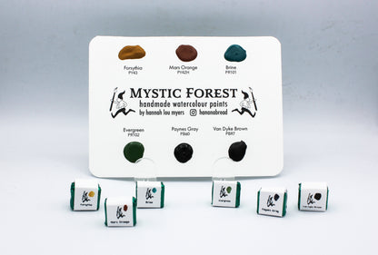 Mystic Forest Dot Card - 6 Colour Watercolour Paint Sampler