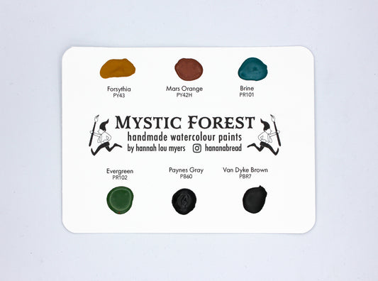 Mystic Forest Dot Card - 6 Colour Watercolour Paint Sampler