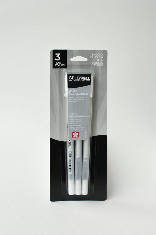 3 pack Sakura Gelly Roll - Classic White